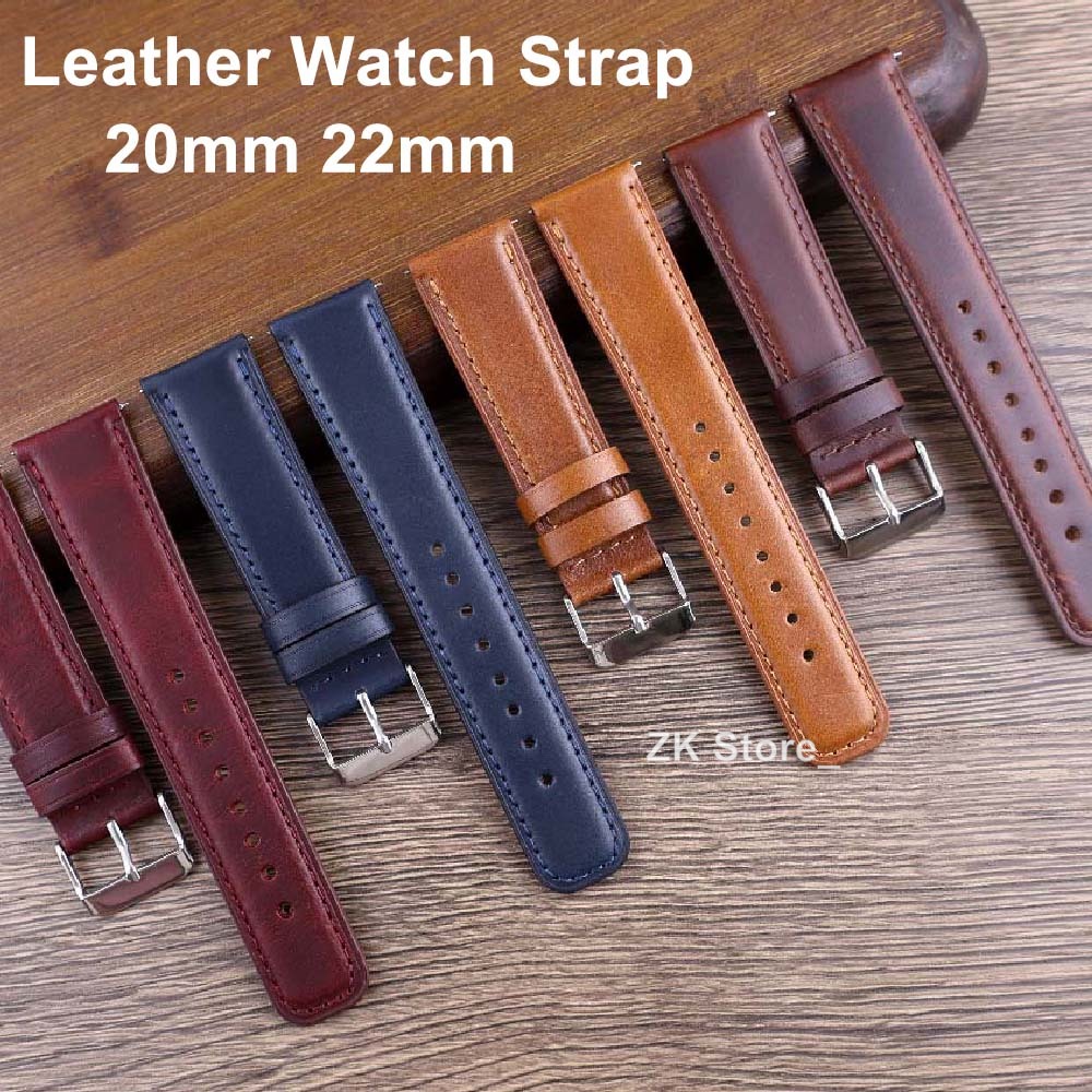 Smartwatch Vintage Watches For Men - Vintage Genuine Leather Watch Straps Brown