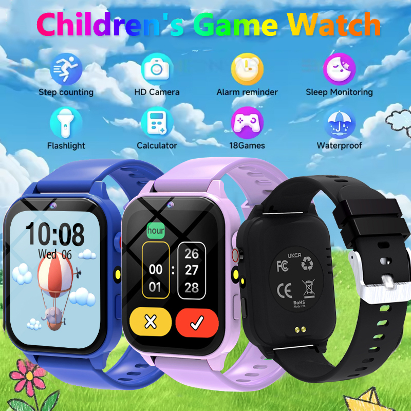 Smartwatch Watches Gift For Girls - Kids Game Smart Watch Flashlight Waterproof