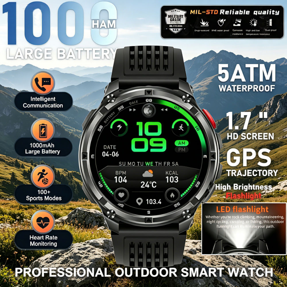 Smartwatch English - GPS Outdoor Sports Bluetooth Smartwatch With