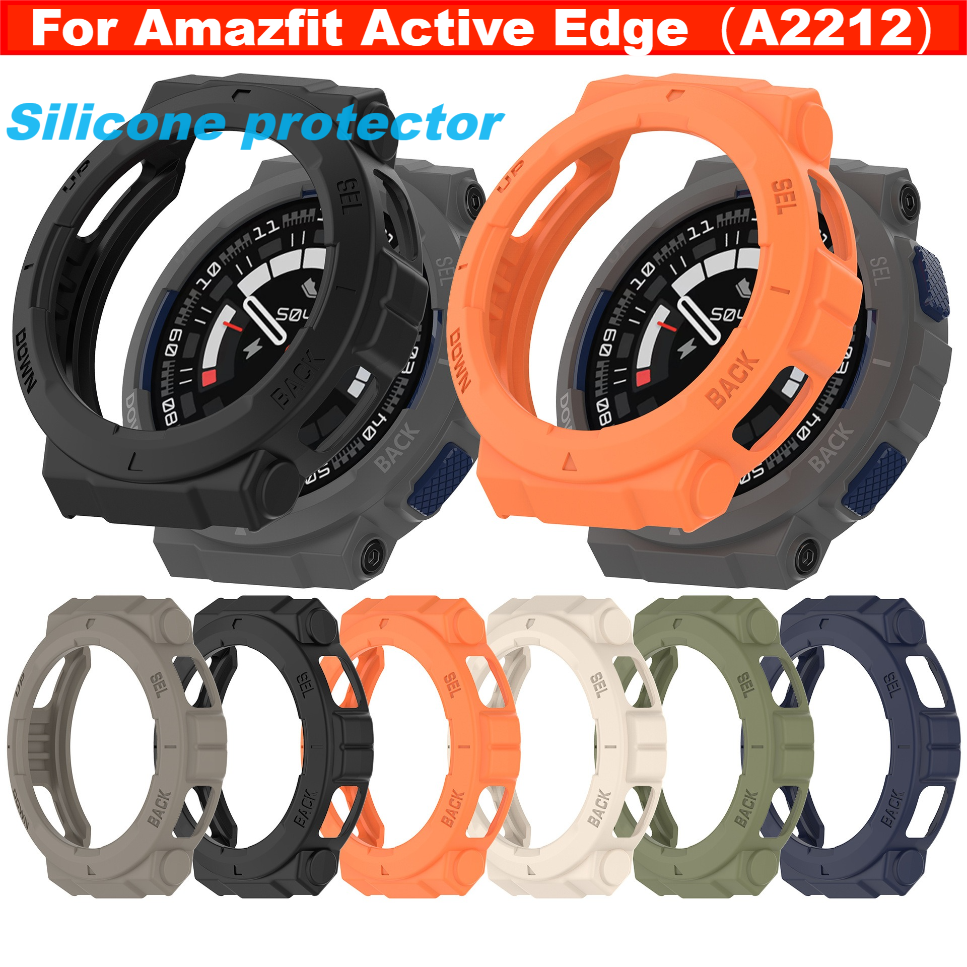 Smartwatch English - Silicone case For Amazfit Active Edge（A2212/A2213）Smart