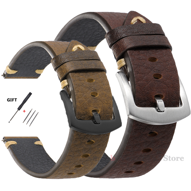 Genuine Leather Straps For Wat – обзор и цена Smartwatch Vintage Watches For Men