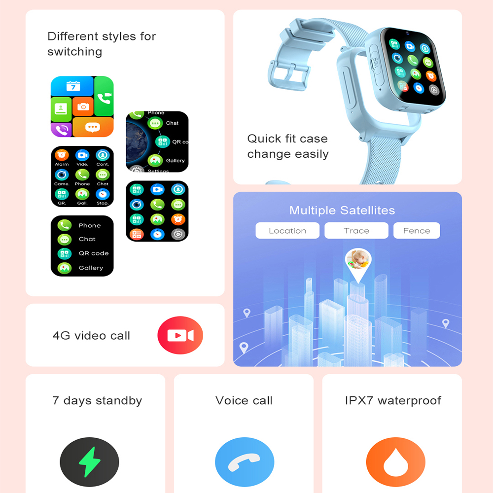 Smart Watch Kids 4G GPS WIFI V – обзор и цена Smartwatch Watches Gift For Girls