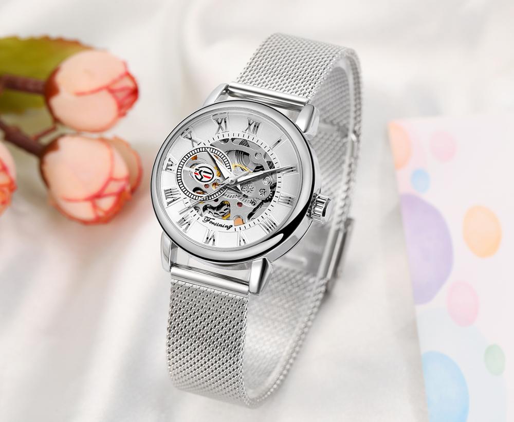 Reloj Mujer FORSINING Fashion  – обзор и цена Mesh Stainless Strap