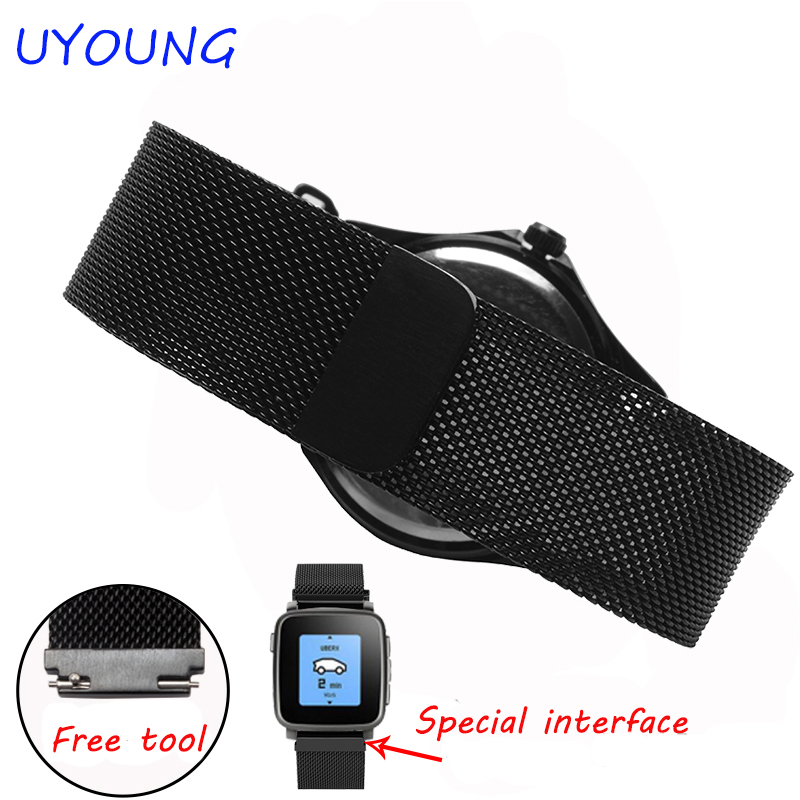 22mm Milanese Loop Strap For P – обзор и цена Smartwatch Pebble Watches