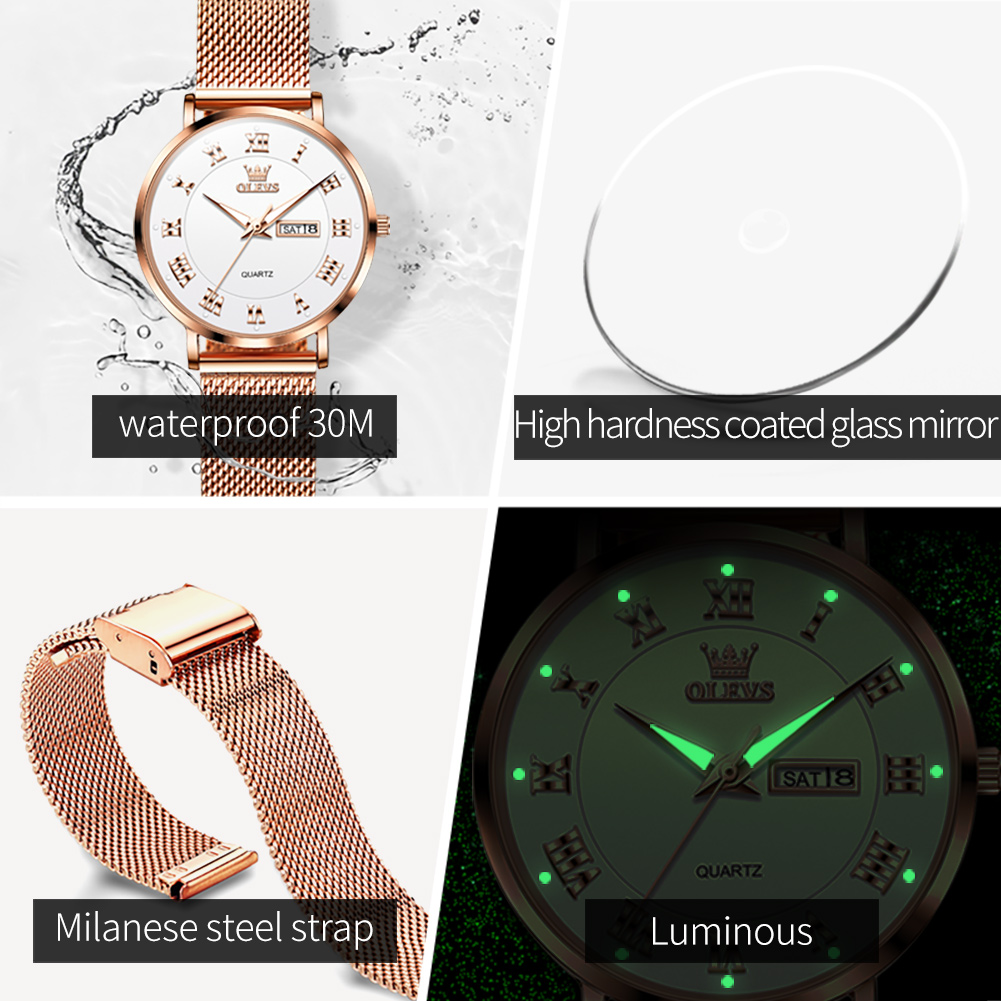 OLEVS 2920 Elegant Original Wo – обзор и цена Mesh Stainless Strap