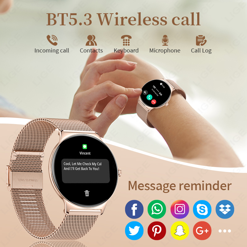 LIGE New Ultra Thin Smart Watc – обзор и цена Smartwatch Health Watches For Women