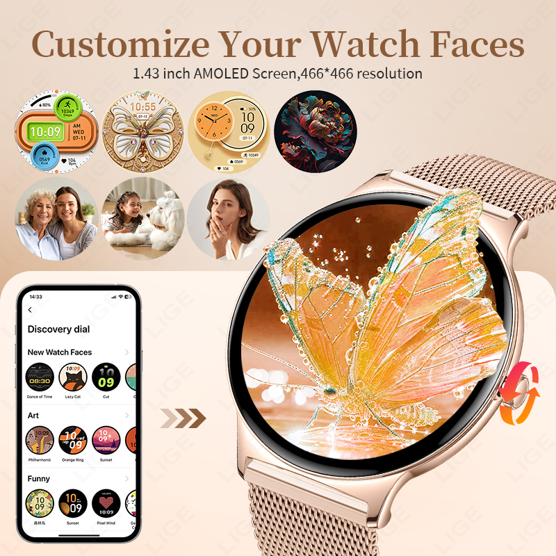 LIGE New Ultra Thin Smart Watc – обзор и цена Smartwatch Health Watches For Women