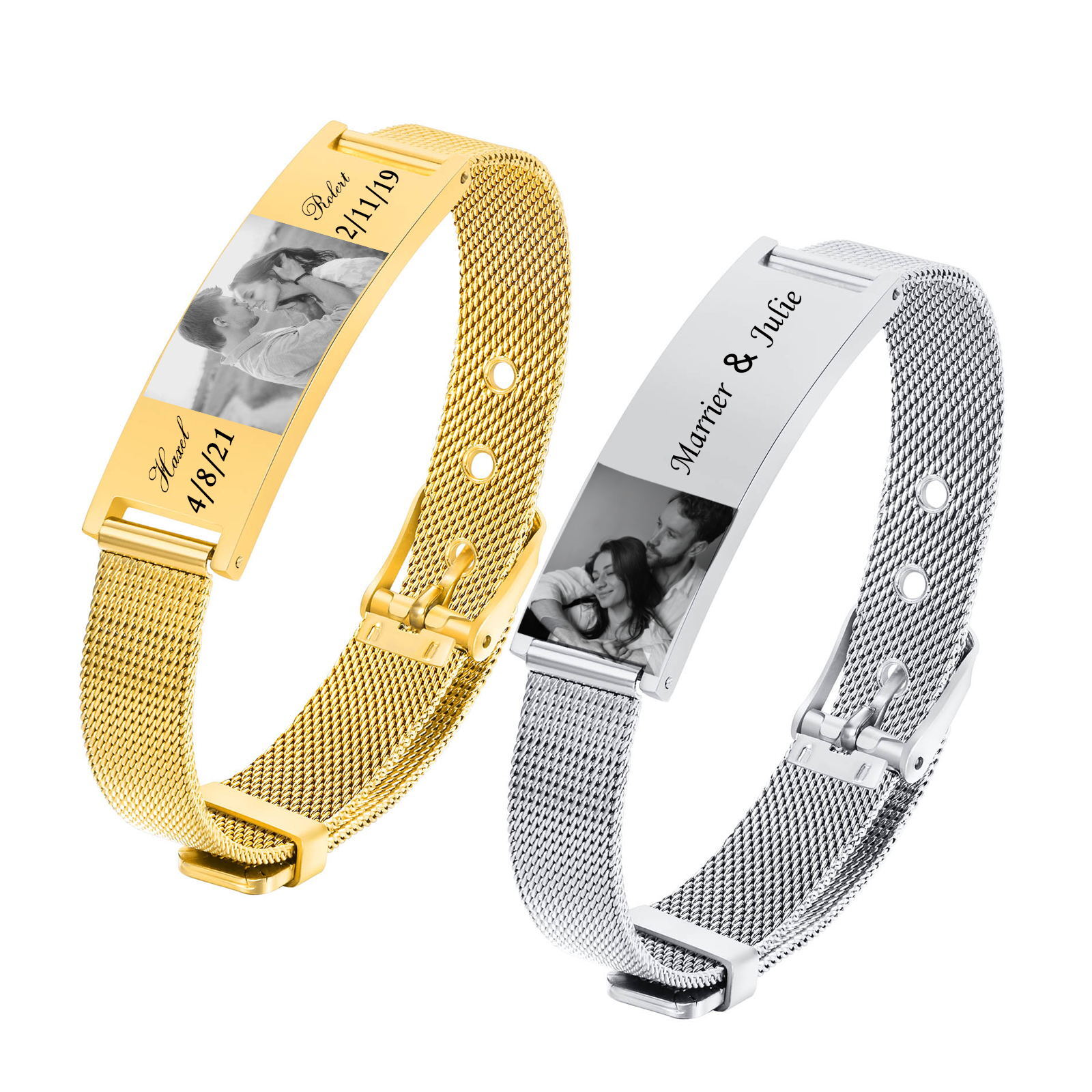 Personalized Photo Bracelet, S – обзор и цена Mesh Stainless Strap
