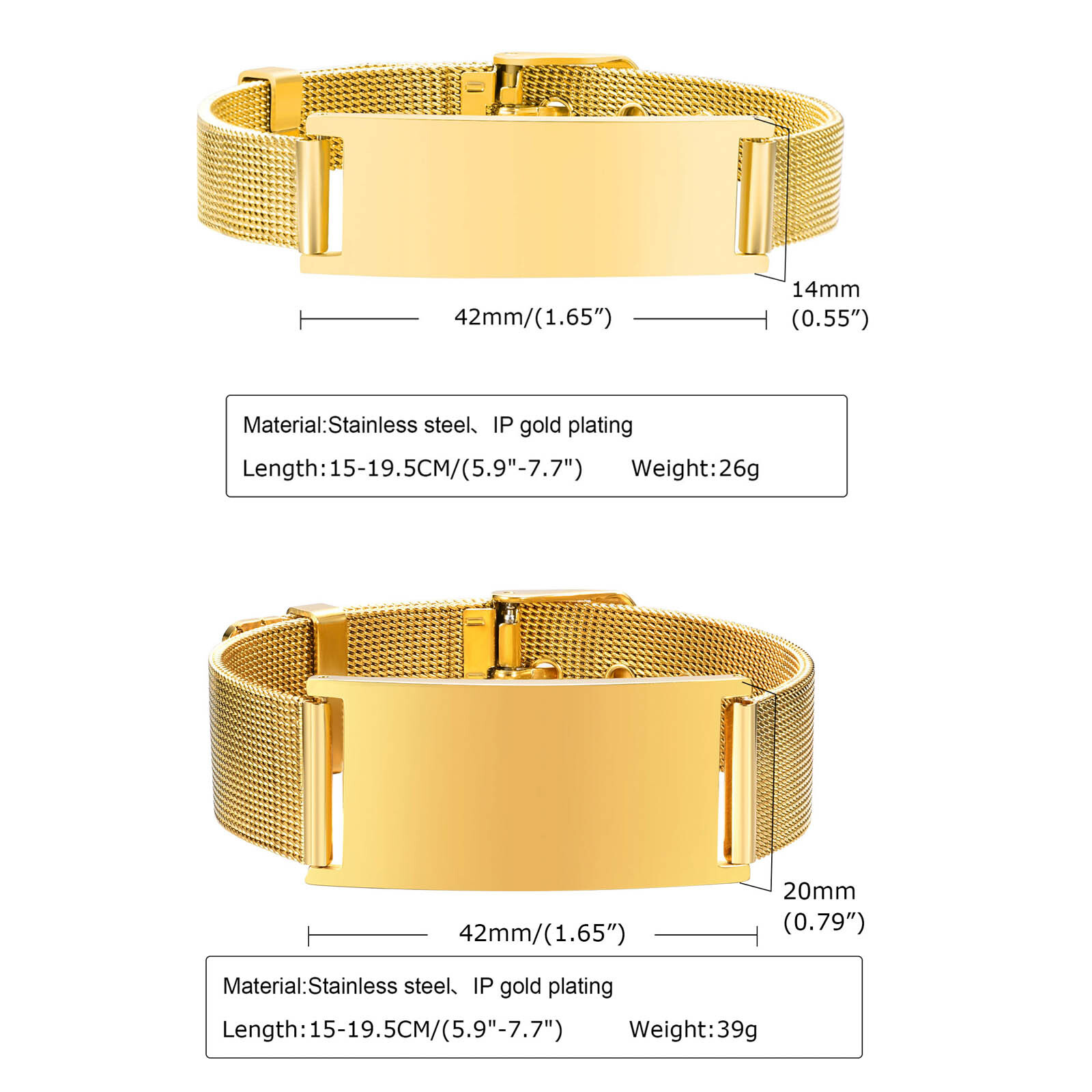 Personalized Photo Bracelet, S – обзор и цена Mesh Stainless Strap