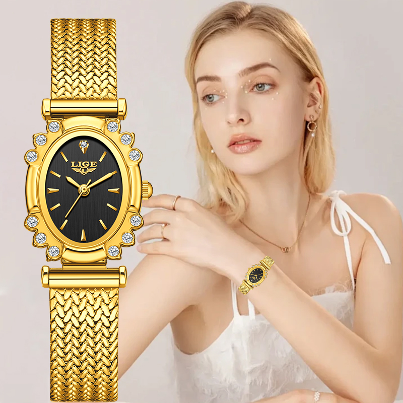LIGE Elegant Quartz Watches fo – обзор и цена Mesh Stainless Strap