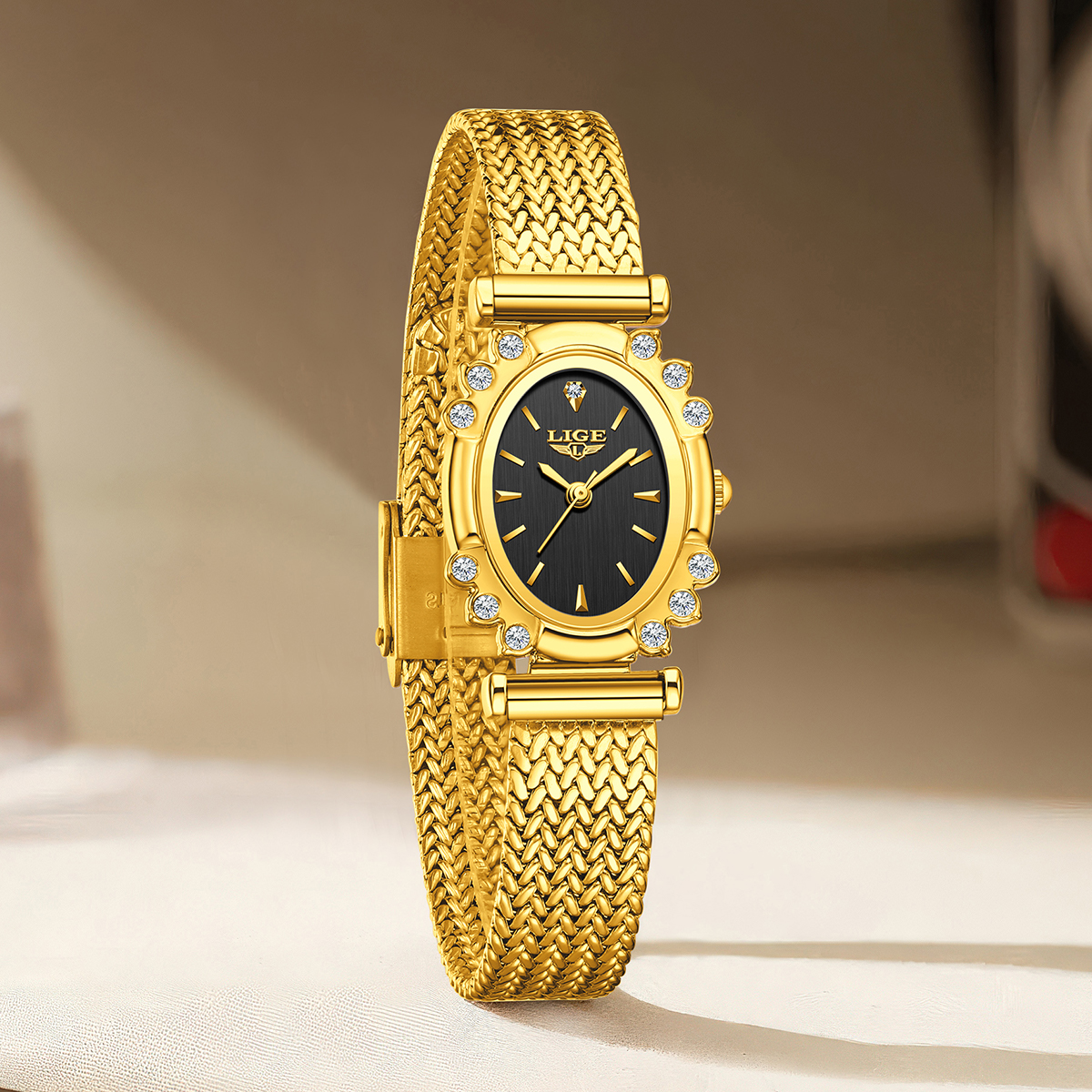 LIGE Elegant Quartz Watches fo – обзор и цена Mesh Stainless Strap