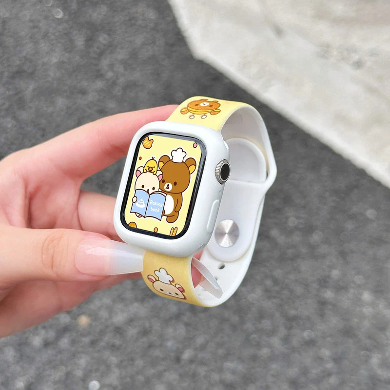 Cute Rilakkuma Print Silicone  – обзор и цена Apple Watch Band