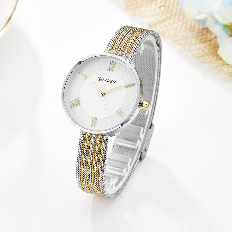 CURREN 9020 Small Dial Quartz  – обзор и цена Mesh Stainless Strap