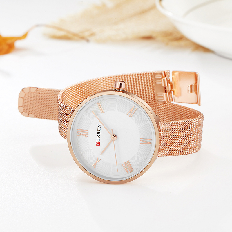 CURREN 9020 Small Dial Quartz  – обзор и цена Mesh Stainless Strap
