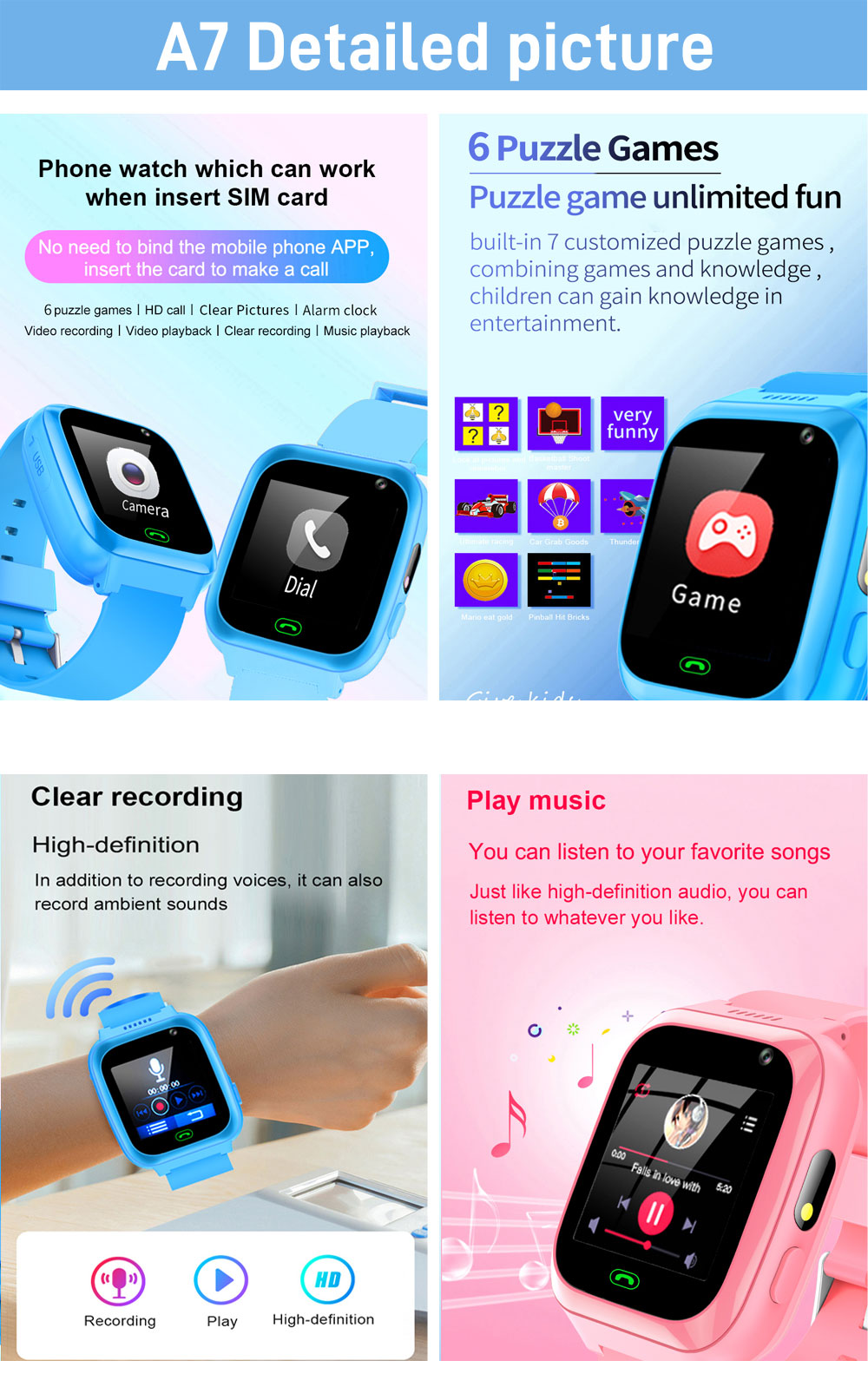 2G 4G Kids Smart Watch Phone G – обзор и цена Smartwatch Watches Gift For Girls